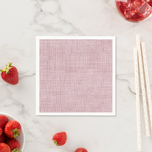 Servilleta De Papel Tela de lino falso rosa elegante 