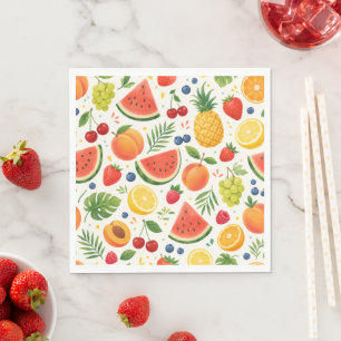 Servilleta De Papel Tela de Patrón de Frutas de Verano Sandía Tropic
