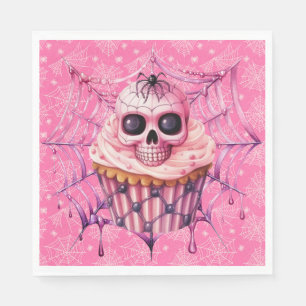Servilleta De Papel Telarañas rosadas de Halloween
