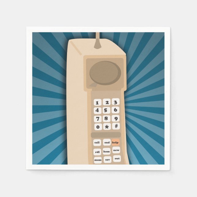 Servilleta De Papel Teléfono móvil de ladrillo divertido (Anverso)