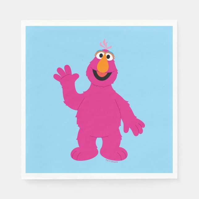 Servilleta De Papel Telly Monster de Barrio Sésamo (Anverso)