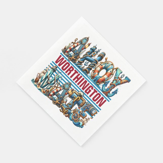 SERVILLETA DE PAPEL TEMA AHOY (Esquina)