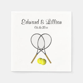 Servilleta De Papel Tema Boda de tenis personalizado