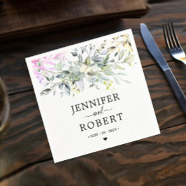 Servilleta De Papel Tema botánico rústico | Eucalyptus Boda