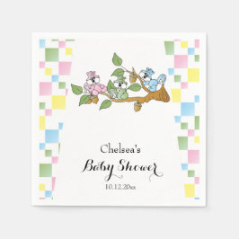 Servilleta De Papel Tema de Baby Shower de la ardilla juguetona