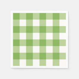 Servilleta De Papel Tema de Baby Shower de Springtime Gingham y Blooms