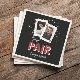 Servilleta De Papel Tema de Casino Pareja Foto Perfecta