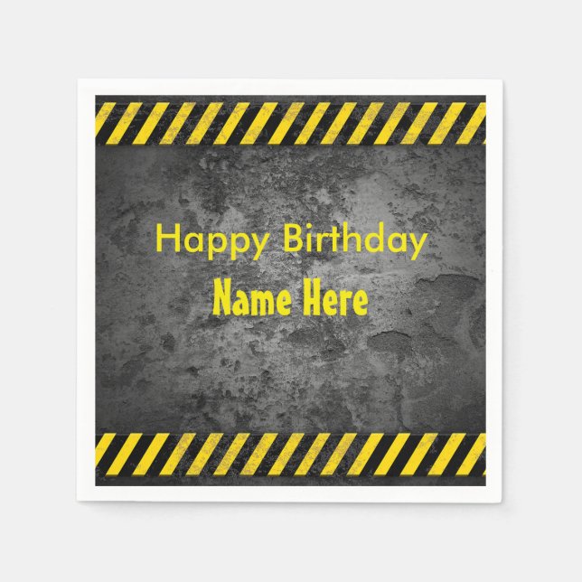 Servilleta De Papel Tema de construcción (Anverso)