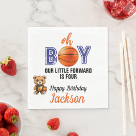 Servilleta De Papel Tema de Cumpleaños de Baloncesto Oh Boy