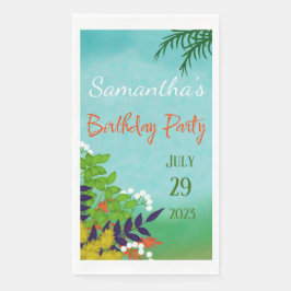 Servilleta De Papel Tema de cumpleaños de jardín fresco