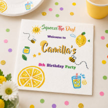 Tema de cumpleaños de niños de verano limón