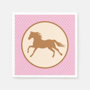 Servilleta De Papel Tema de Cumpleaños de Vaquera con Caballo y Poni 1