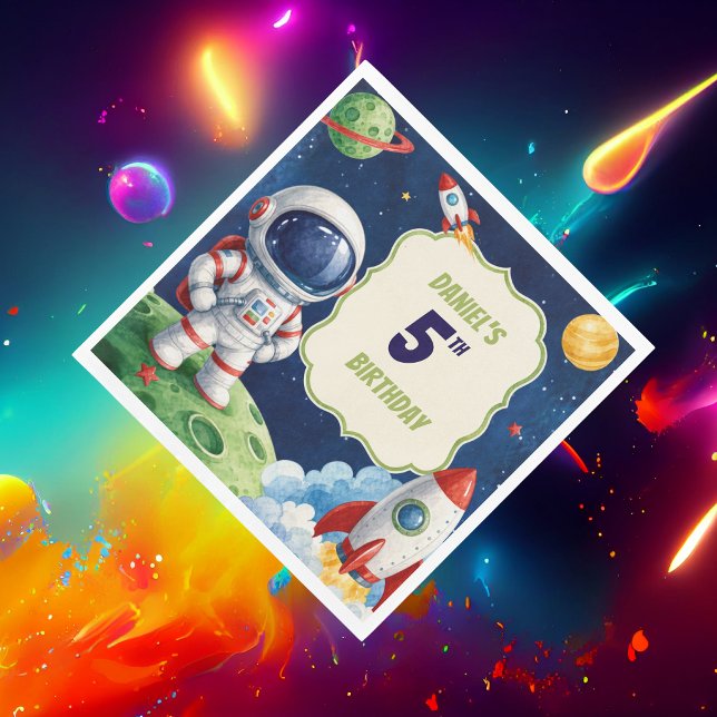 Servilleta De Papel Tema de Espacio Acuarela (Subido por el creador)