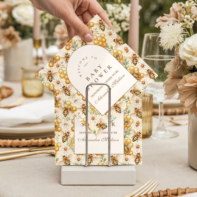 Servilleta De Papel Tema de fiesta de bebé de abeja de miel (Subido por el creador)