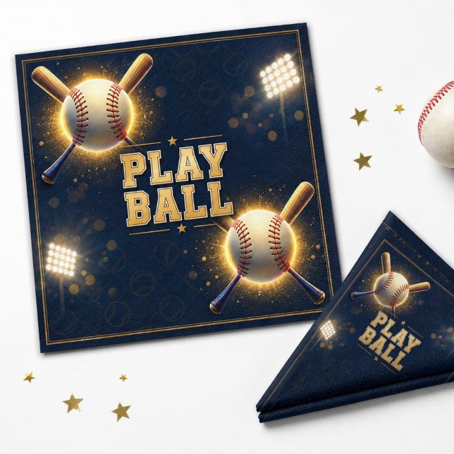 Servilleta De Papel Tema de fiesta de cumpleaños de béisbol (Subido por el creador)