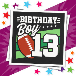 Servilleta De Papel Tema de Fiesta de fútbol de 13 años 13