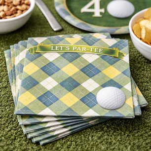 Servilleta De Papel Tema de Golf de Cumpleaños Vamos a Par-tir