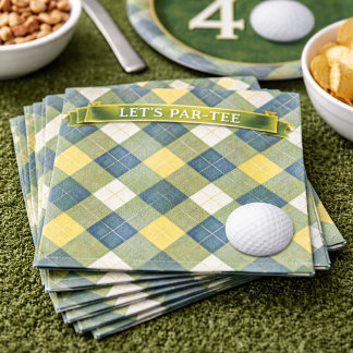 Servilleta De Papel Tema de Golf de Cumpleaños Vamos a Par-tir