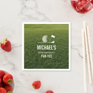 Servilleta De Papel Tema de Golf Fiesta de Golfista Minimalista Cumple