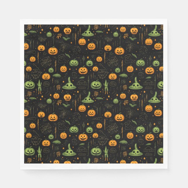 Servilleta De Papel Tema de Halloween (Anverso)