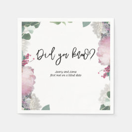 Servilleta De Papel Tema de la boda floral