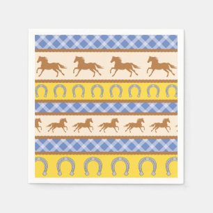 Servilleta De Papel Tema de la fiesta de cumpleaños de Cowboy Horse Ki