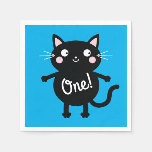 Servilleta De Papel Tema de la fiesta de cumpleaños del gato lindo Kit
