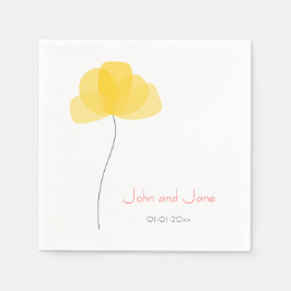 Servilleta De Papel Tema de la flor simple