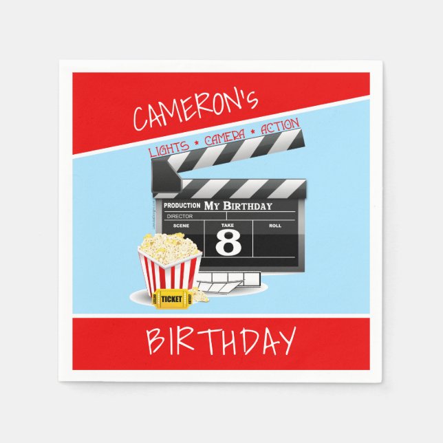 Servilleta De Papel Tema de la película 8 cumpleaños (Anverso)