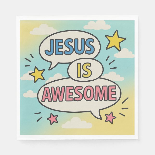 Servilleta De Papel Tema de la vajilla fiesta cristiana (Anverso)