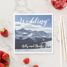 Servilleta De Papel Tema de las montañas boda Snowy
