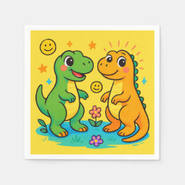 Servilleta De Papel Tema de los dinosaurios del bebé