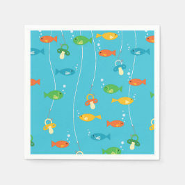 Servilleta De Papel Tema de pesca Baby Shower para pescadores