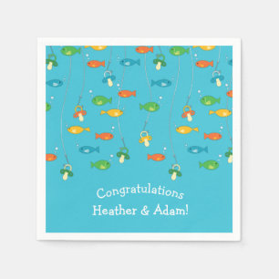 Servilleta De Papel Tema de pesca Baby Shower para pescadores
