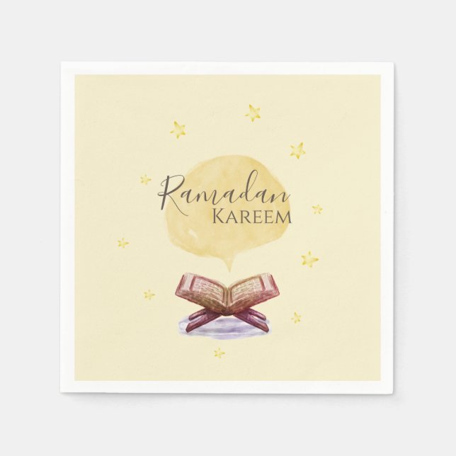Servilleta De Papel Tema de Ramadan Kareem Napkin para celebración (Anverso)