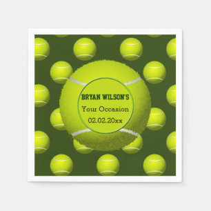 Servilleta De Papel Tema de tenis Fiesta Deportes Toallas personalizad