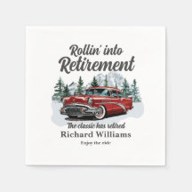 Tema de viaje de jubilación Coche clásico retro ro
