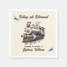 Tema de viaje retirado en tren de jubilación