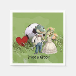 Servilleta De Papel Tema del boda de fútbol