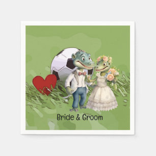 Servilleta De Papel Tema del boda de fútbol