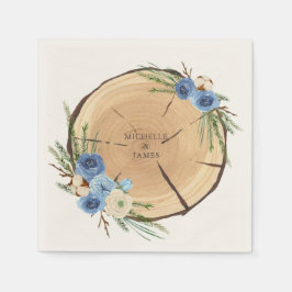 Servilleta De Papel Tema del Boda de Woodland rústico