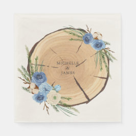 Servilleta De Papel Tema del Boda de Woodland rústico