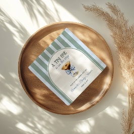 Servilleta De Papel Tema del café Espresso Martini Blue Bow Baby Showe