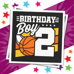 Servilleta De Papel Tema del Fiesta de baloncesto de 2 años