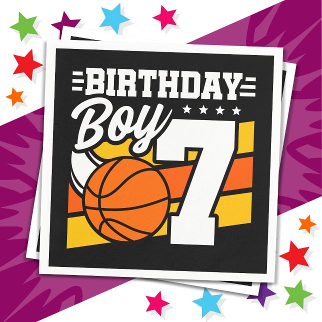 Servilleta De Papel Tema del Fiesta de baloncesto de 7 años (Subido por el creador)