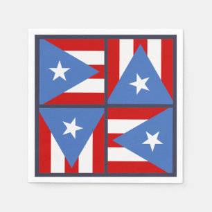 Servilleta De Papel Tema del fiesta de Puerto Rico: Modelo intrépido