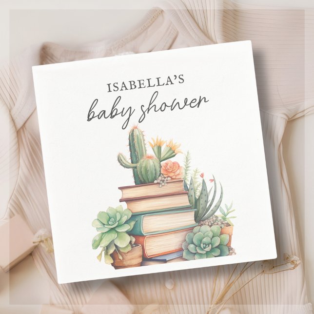 Servilleta De Papel Tema del libro de Cactus | Baby Shower (Subido por el creador)