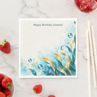 Servilleta De Papel Tema del Océano | Bajo el Mar | Fiesta de Cumpleañ