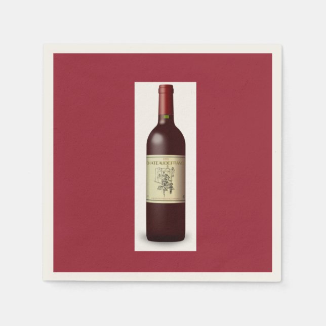 Servilleta De Papel Tema del vino francés/servilletas de papel Fiesta  (Anverso)