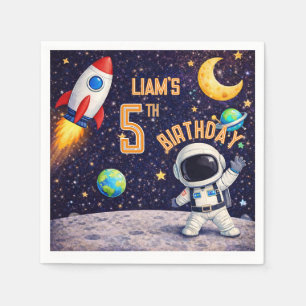 Servilleta De Papel Tema espacial Espacio exterior Nave espacial